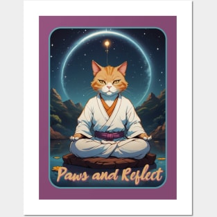Paws and Reflect [cat pun] Posters and Art